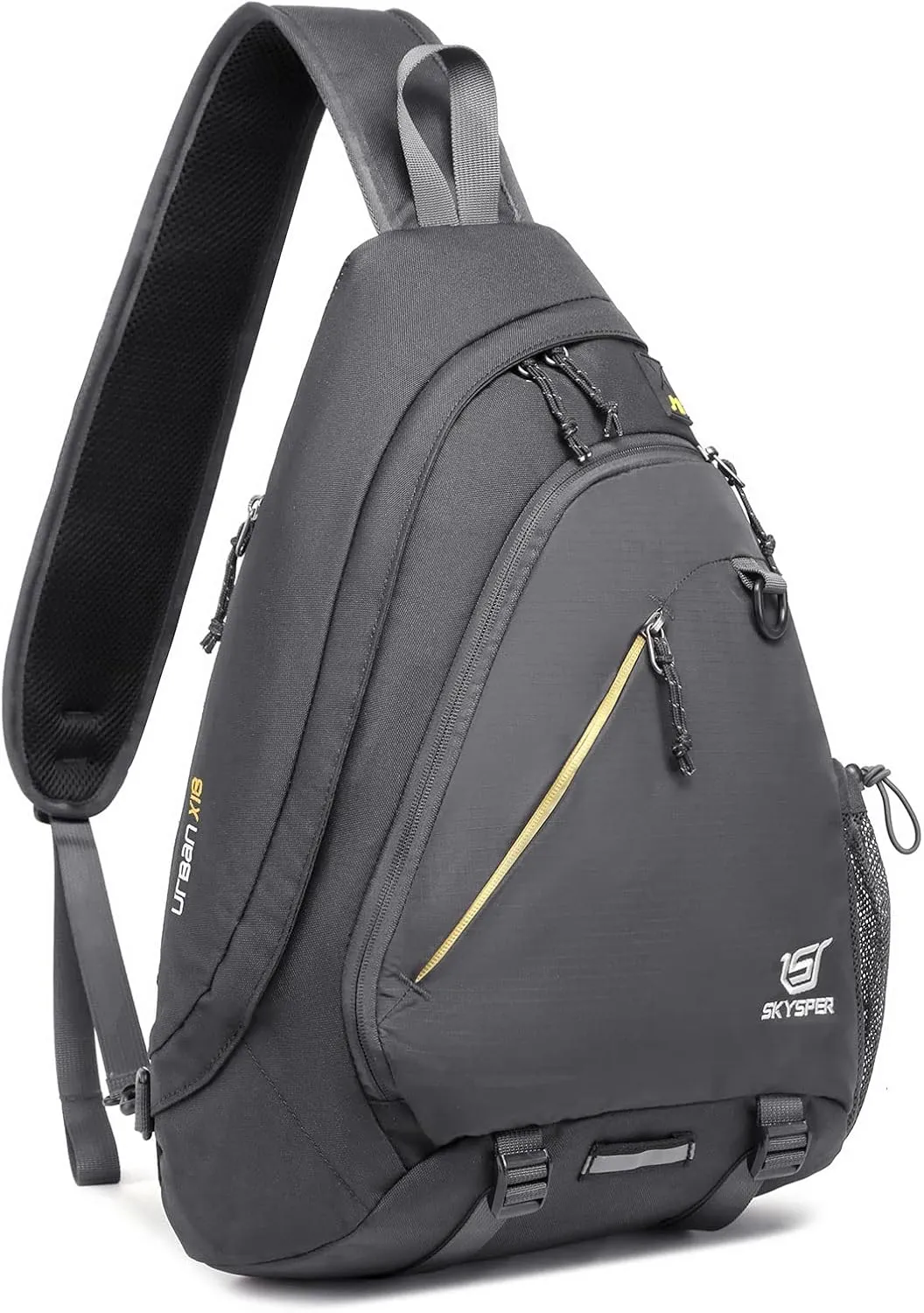 SKYSPER Sling Laptop Bag (Up to 13 Inch) - 18L Crossbody Sling Backpack Travel Shoulder Bag Hiking Daypack for Men Women(Darkgrey)