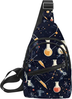 Sling Bag Backpack Crossbody Chest Bag Daypack for Hiking Travel(chemical and scientific)