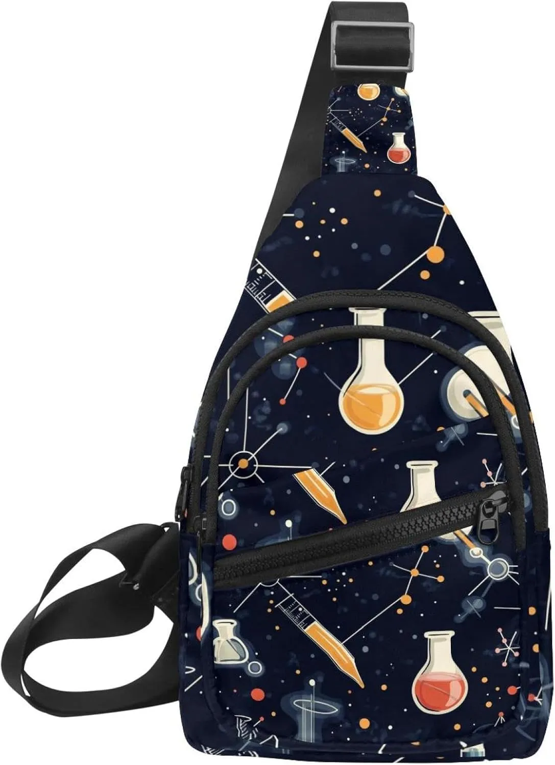 Sling Bag Backpack Crossbody Chest Bag Daypack for Hiking Travel(chemical and scientific)
