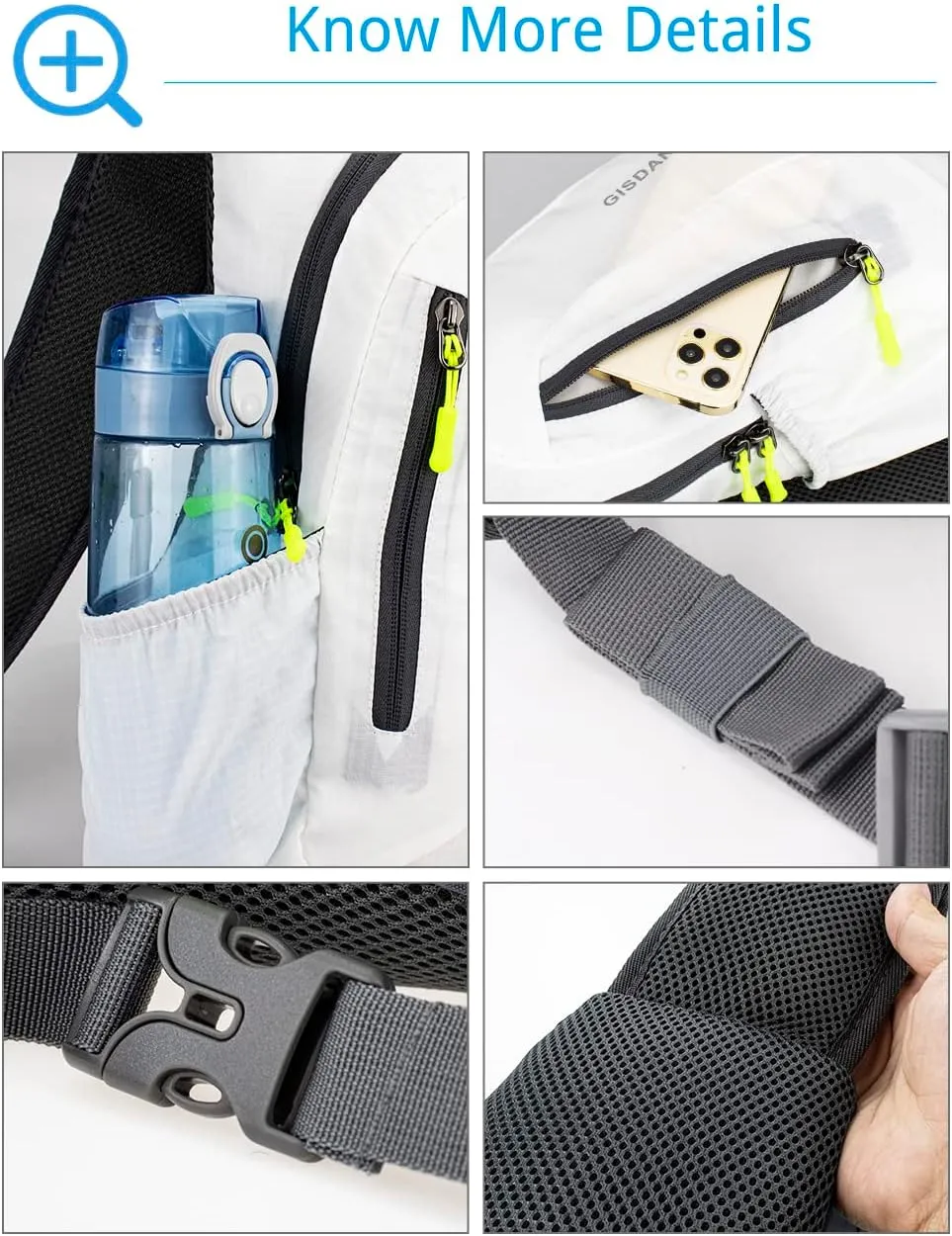 Sling Bag Crossbody Backpack for Men Womens, Chest Bag Backpack, Shoulder bag Gym Cycling Traveling Outdoor Sports