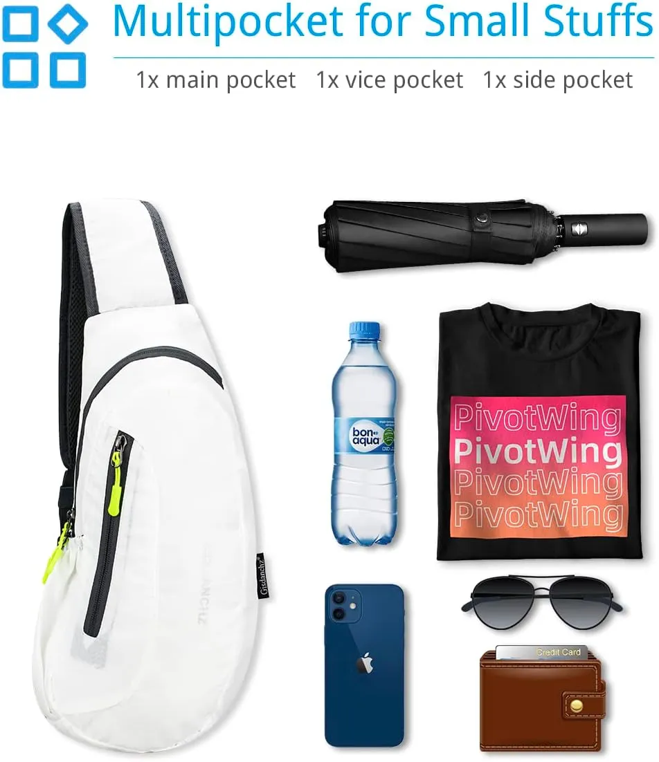 Sling Bag Crossbody Backpack for Men Womens, Chest Bag Backpack, Shoulder bag Gym Cycling Traveling Outdoor Sports