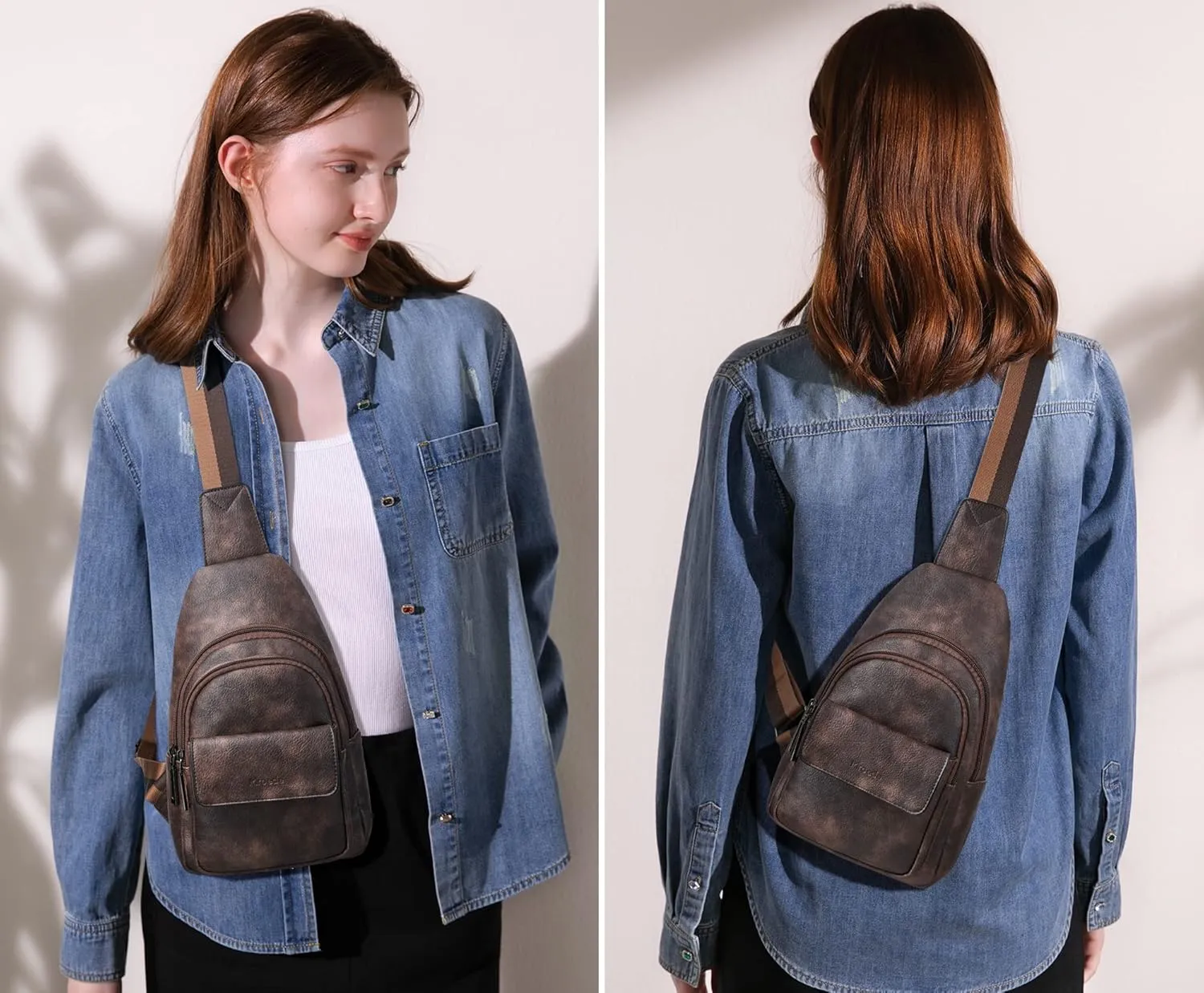 Sling Bag Crossbody Bags for Women Cross Body Fanny Packs Chest Sling Purses for Travel Shopping Leisure Sport