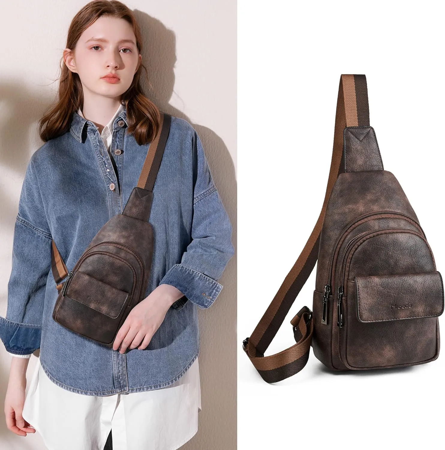 Sling Bag Crossbody Bags for Women Cross Body Fanny Packs Chest Sling Purses for Travel Shopping Leisure Sport