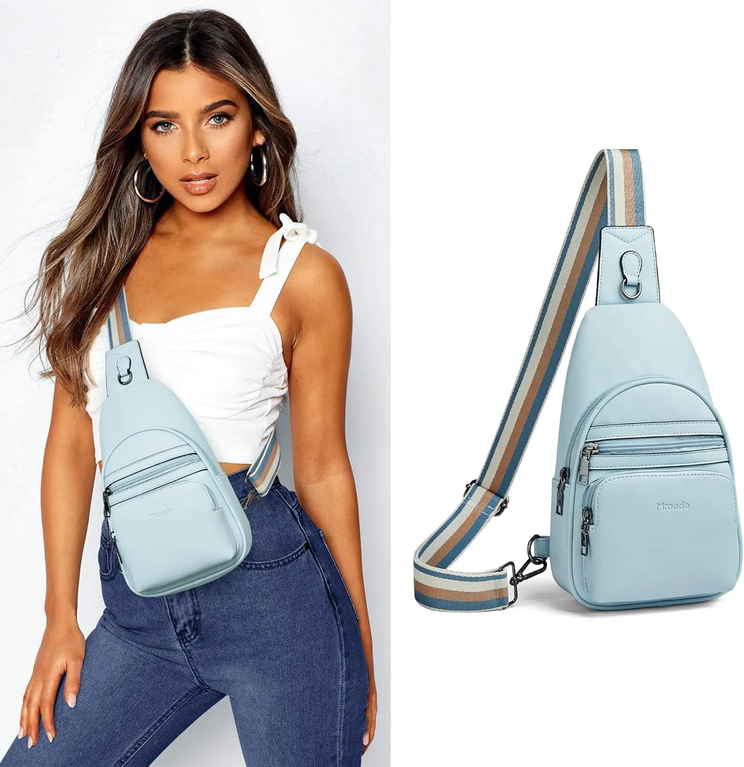 Sling Bag Crossbody Bags for Women Fanny Packs Purse Backpack Casual Daypacks for Travel Work Shopping