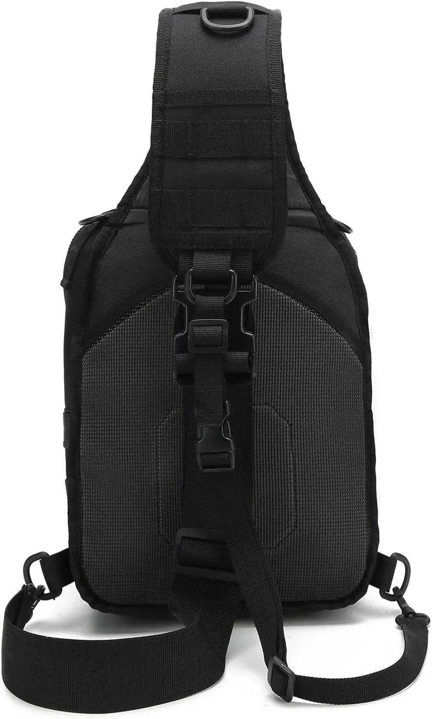 Sling Bag for men，Tactical Shoulder Backpack Molle Assault Range Bags Chest Pack Day Pack Diaper Bag (Khaki)