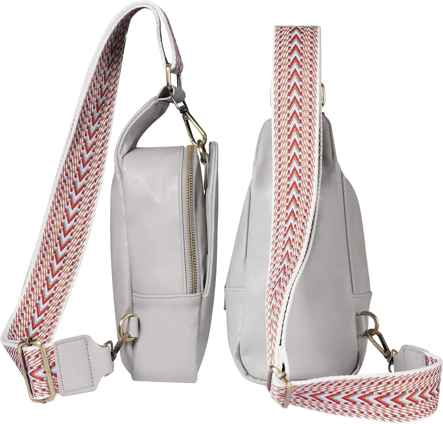 Sling Bag for Women PU Leather Sling Bag Small Crossbody Sling Backpack Multipurpose Chest Bag for Women Cycling