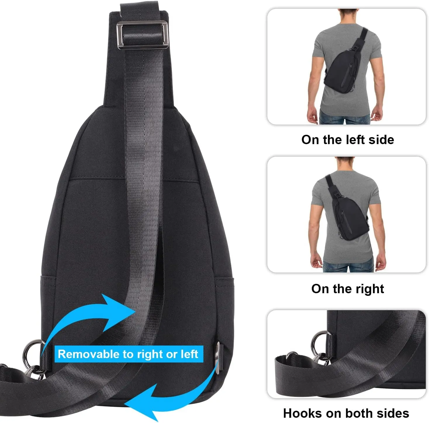 Sling Crossbody Bags Trendy Travel Anti Theft Safe Purse Bags for Women Men Waterproof
