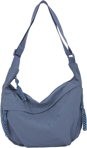 Slouchy Dumpling Bag，Nylon Crossbody Bags ，Crescent Bag for Women Men，Crossbody Bag ，Hobo Bag for Women Men