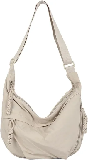 Slouchy Dumpling Bag，Nylon Crossbody Bags ，Crescent Bag for Women Men，Crossbody Bag ，Hobo Bag for Women Men