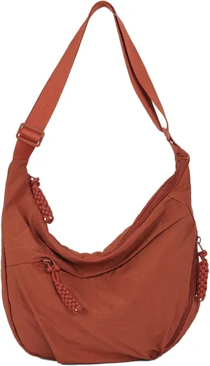 Slouchy Dumpling Bag，Nylon Crossbody Bags ，Crescent Bag for Women Men，Crossbody Bag ，Hobo Bag for Women Men