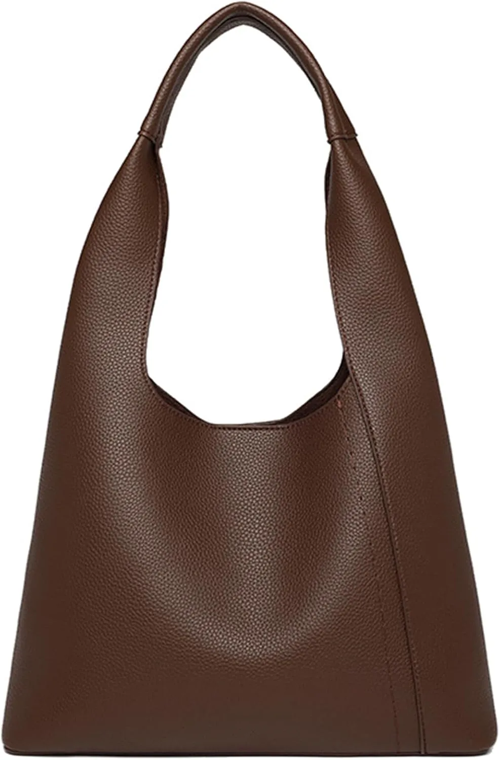Slouchy Hobo Bags for Women, Shoulder Handbag Purse 2pcs Soft Tote Work Bag PU Leather Top Handle Bag