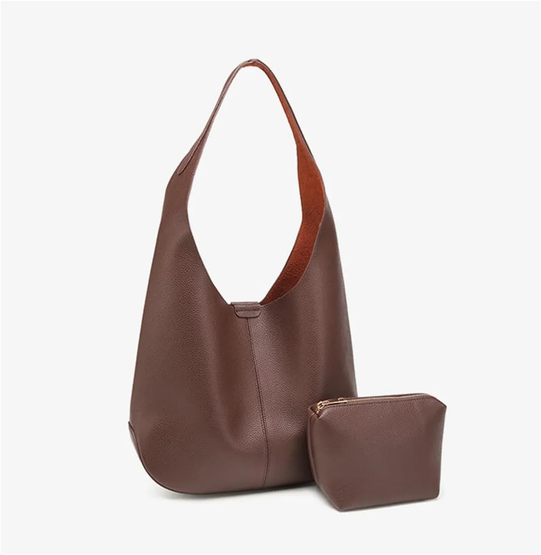 Slouchy Hobo Bags for Women Soft Faux Leather Tote Bag Crossbody Bag Shoulder Purses Handbags Foldable Large Capacity 2pcs