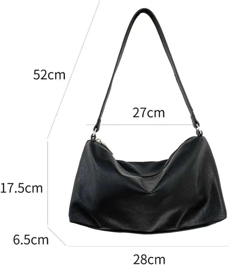 Slouchy Hobo Bags Women 2025 Spring Trendy Ultra Soft Foldable Shoulder Bag Clutch Handbag Tote Purses Bright Color