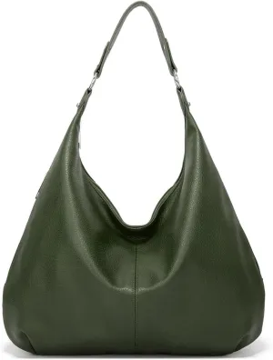 Slouchy Hobo Shoulder Bag for Women Genuine Leather Designer Top Handle Tote for Everyday Essentials