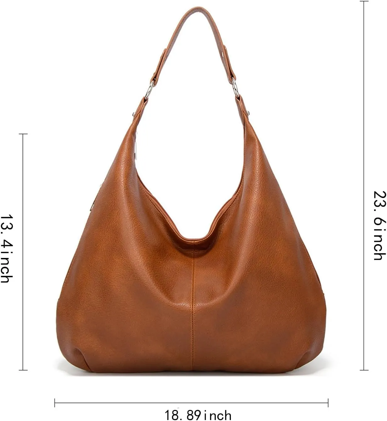 Slouchy Hobo Shoulder Bag for Women Genuine Leather Designer Top Handle Tote for Everyday Essentials