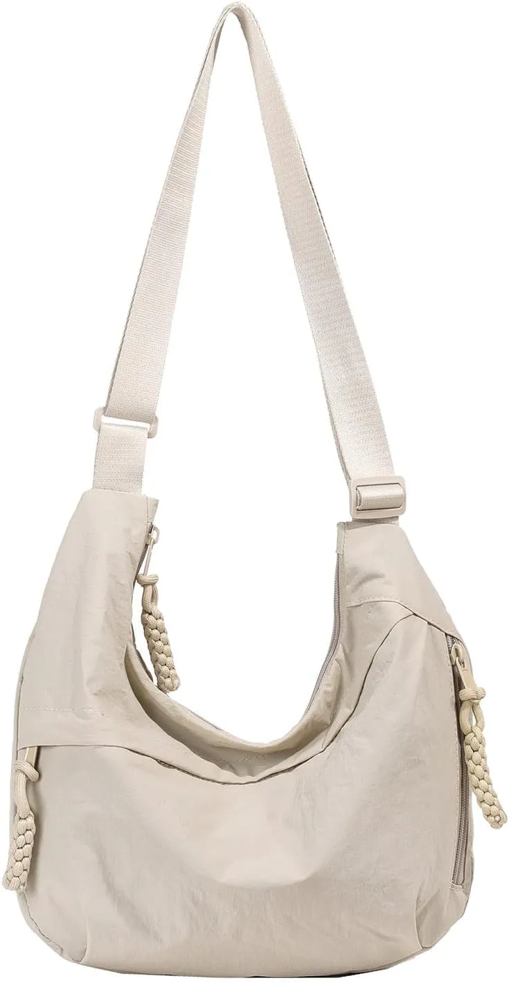 Slouchy Hobo Tote Bags for Women - Retro PU Leather Shoulder Handbag Purse Large Capacity 2pcs