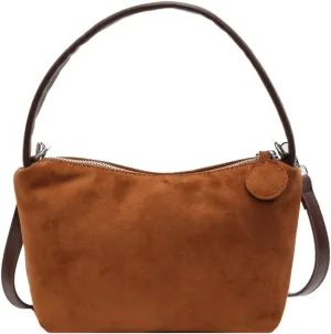 Slouchy Suede Cloud Crossbody Purse Women Crescent Satchels Shoulder Hobo Bags Trendy Travel Top-handle Mini Tote Handbag