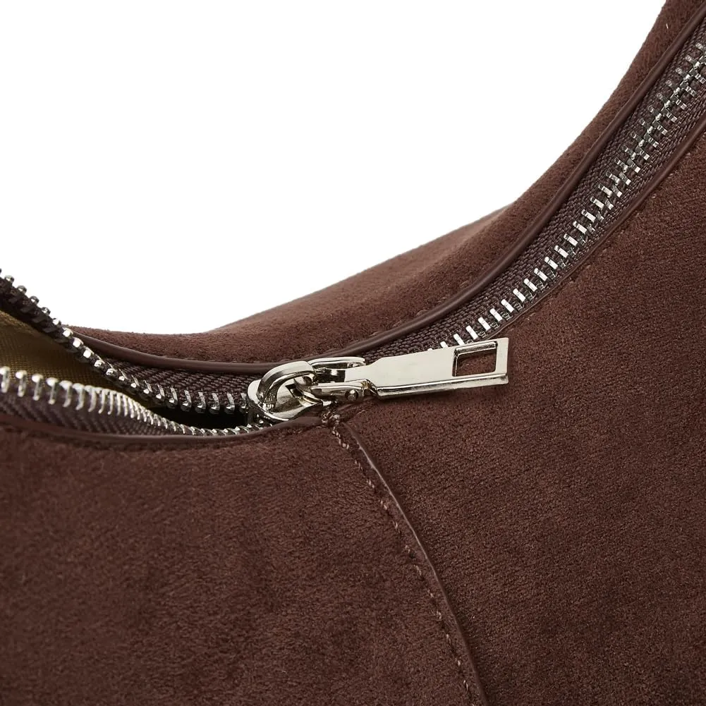 Slouchy Suede Shoulder Bags For Women Retro Crossbody Bag Tote Bag Satchel Bag Winter Work Purses Crescent Bag Handbag Fall
