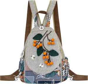Small Backpack Purse for Women, Hand-Woven Sling Bag, Women's Mini Hippie Boho Cute Sling Backpack