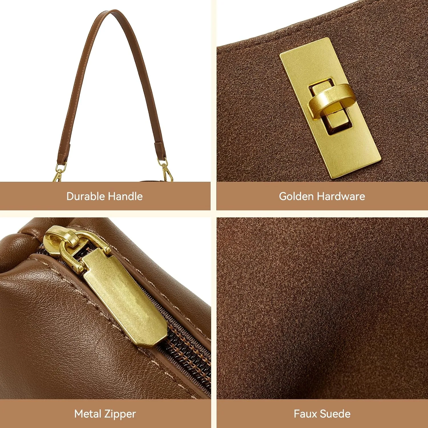 Small Bucket Bag Bucket Purse for Women Shoulder Purse Crossbody Handbag Mini Faux Suede Hobo Bag