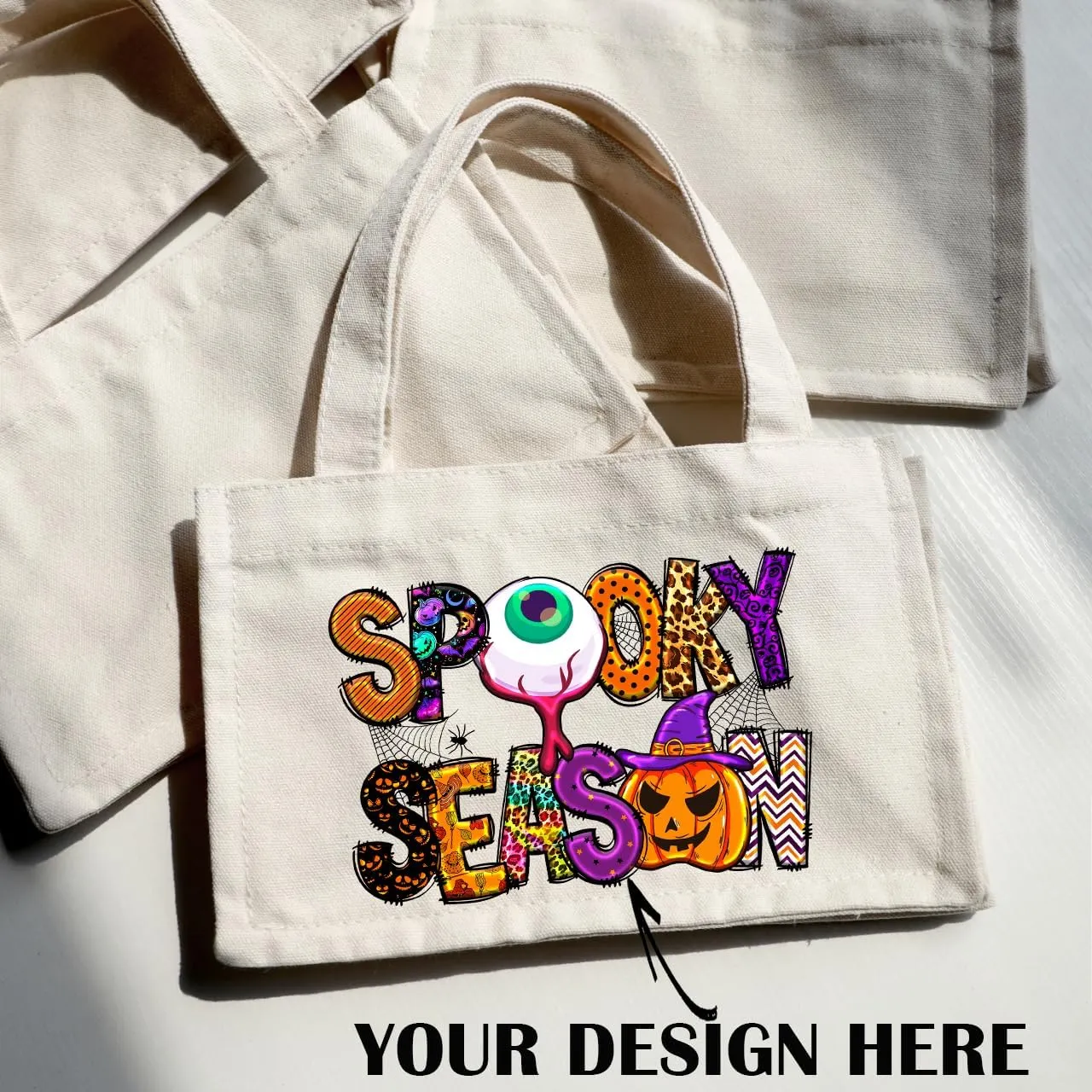 Small Canvas Tote Bags Personalized Mini Gift Bag DIY Crafts Blank Reuseable Tote Bags Bulk-10" x 7" x 6"