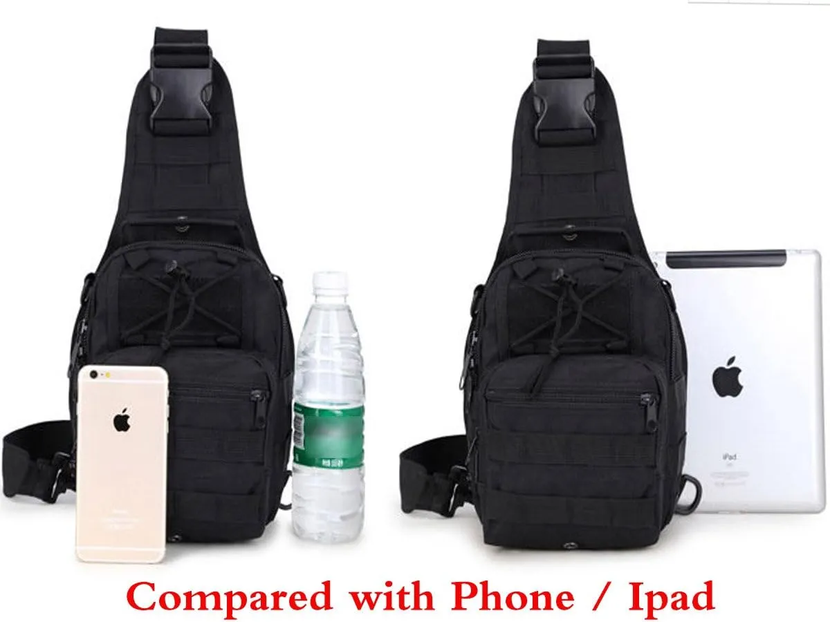 Small Hiking Daypack Sling Chest Bag Multifunctional Shoulder Messenger Crossbody Backpack Camping Pack