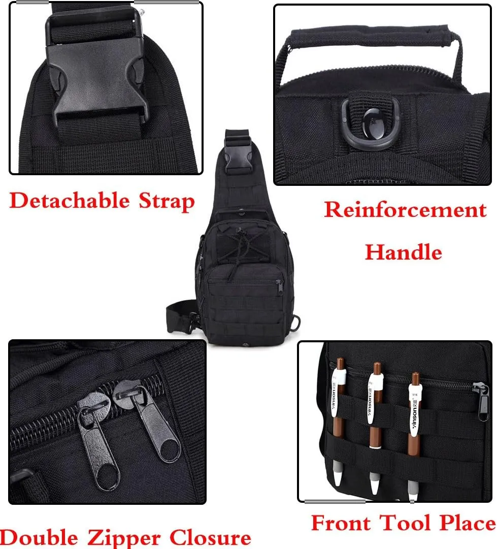 Small Hiking Daypack Sling Chest Bag Multifunctional Shoulder Messenger Crossbody Backpack Camping Pack