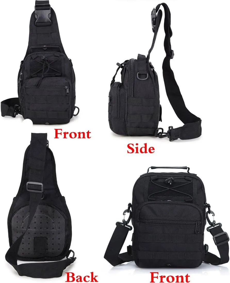 Small Hiking Daypack Sling Chest Bag Multifunctional Shoulder Messenger Crossbody Backpack Camping Pack