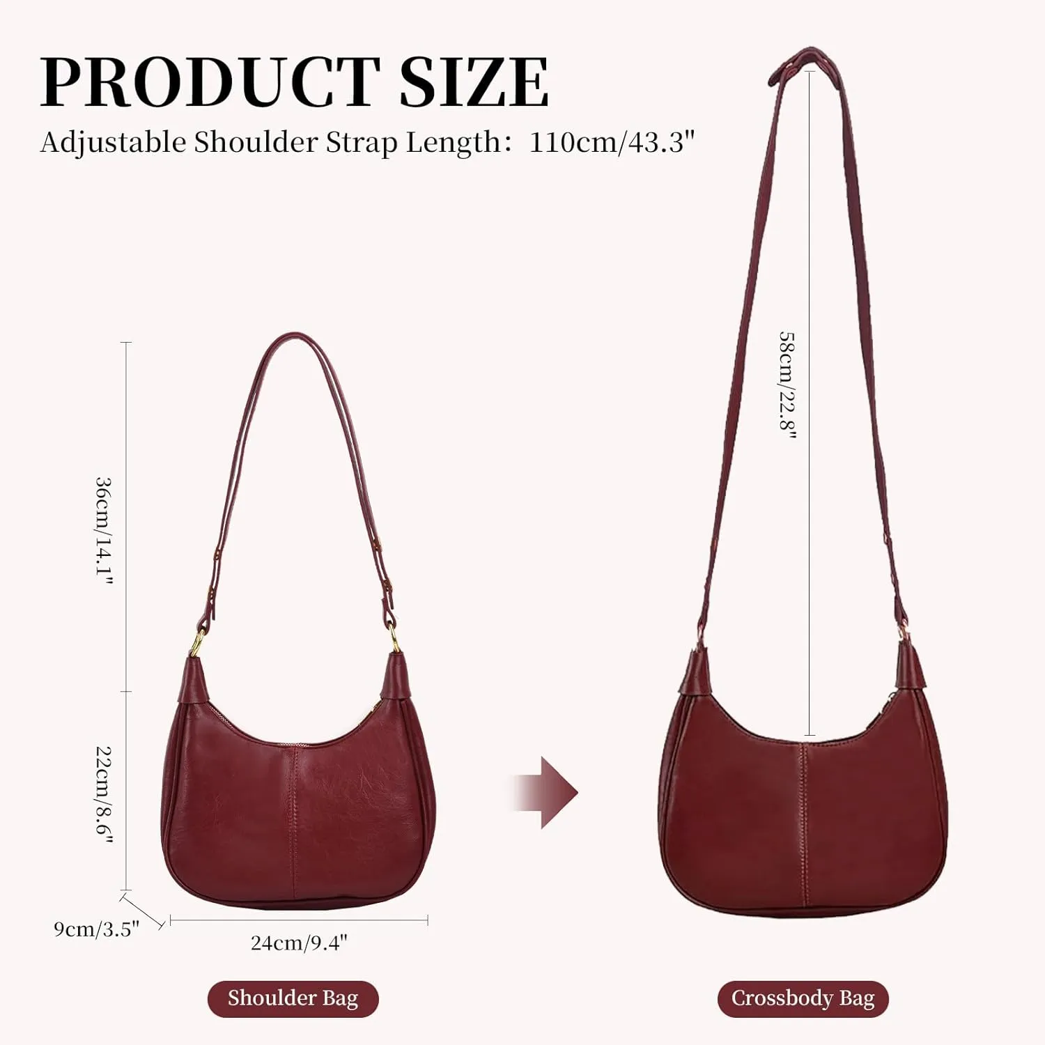 Small Hobo Bags for Women Crescent Shoulder Purse Retro Trendy Crossbody Handbag Fall Bag 2025