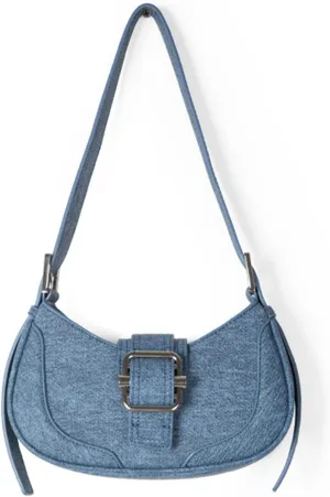 Small Leather Underarm Bag for Women, Crescent Shoulder Handbag, Cute Hobo Purse, Vintage Top Handle Satchels