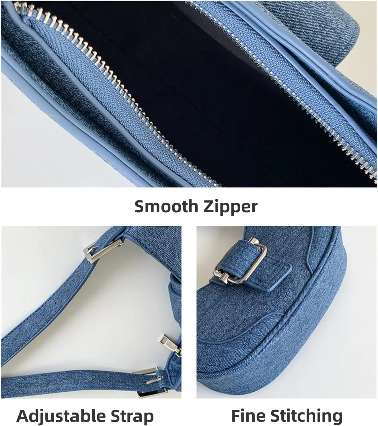 Small Leather Underarm Bag for Women, Crescent Shoulder Handbag, Cute Hobo Purse, Vintage Top Handle Satchels