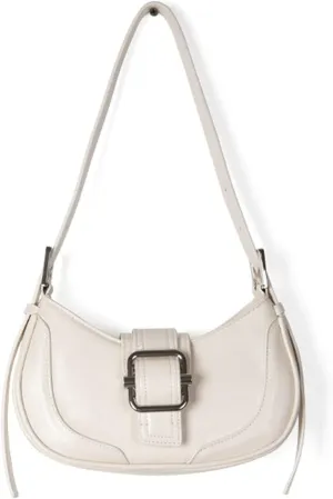 Small Leather Underarm Bag for Women, Crescent Shoulder Handbag, Cute Hobo Purse, Vintage Top Handle Satchels
