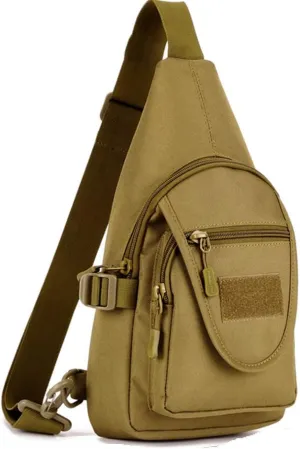 Small Sling Bag Crossbody Backpack Nylon Tactical Chest Bag for Camping Hiking Hunting Travel Day Pack