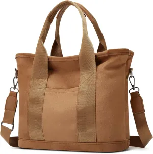 Small Tote Bag with Zipper Tote Bag for Women Canvas Crossbody Bag Shoulder Bag Satchel Hobo Bag Messenger Bag 2025