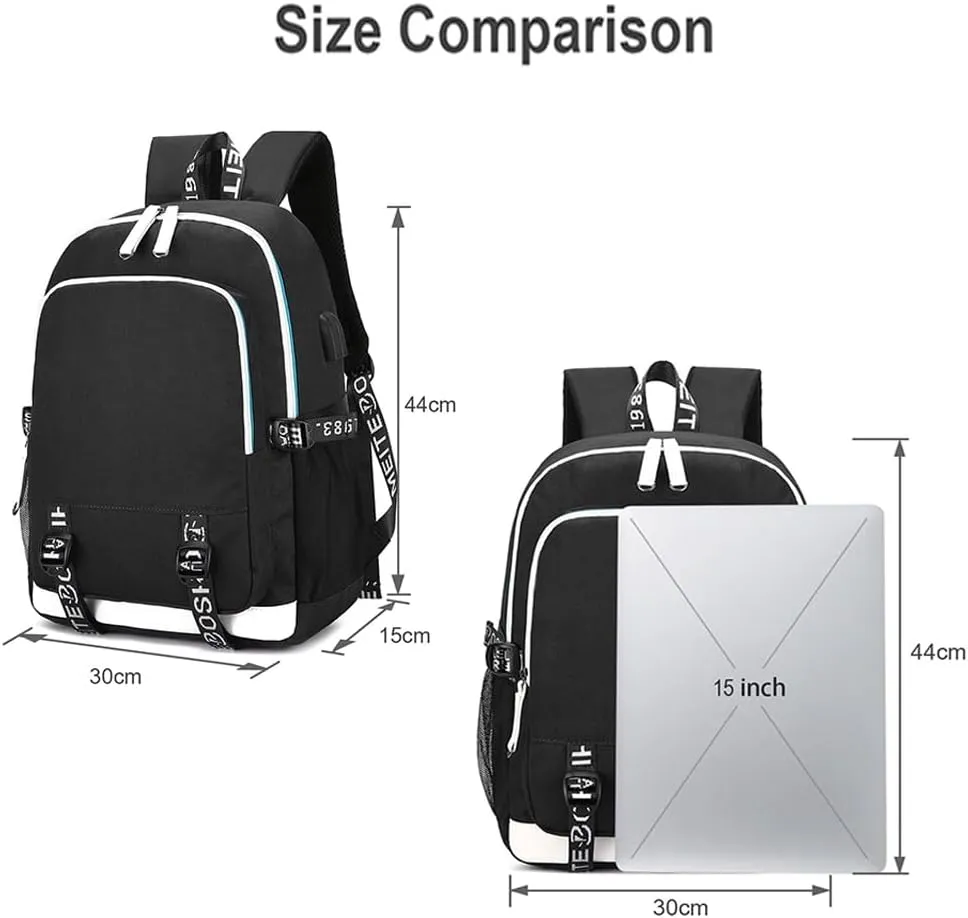Soccer Player 7 Multifunction Sport Backpack Travel Laptop Football Fans Bag for Men Women (Blue lines - 2)
