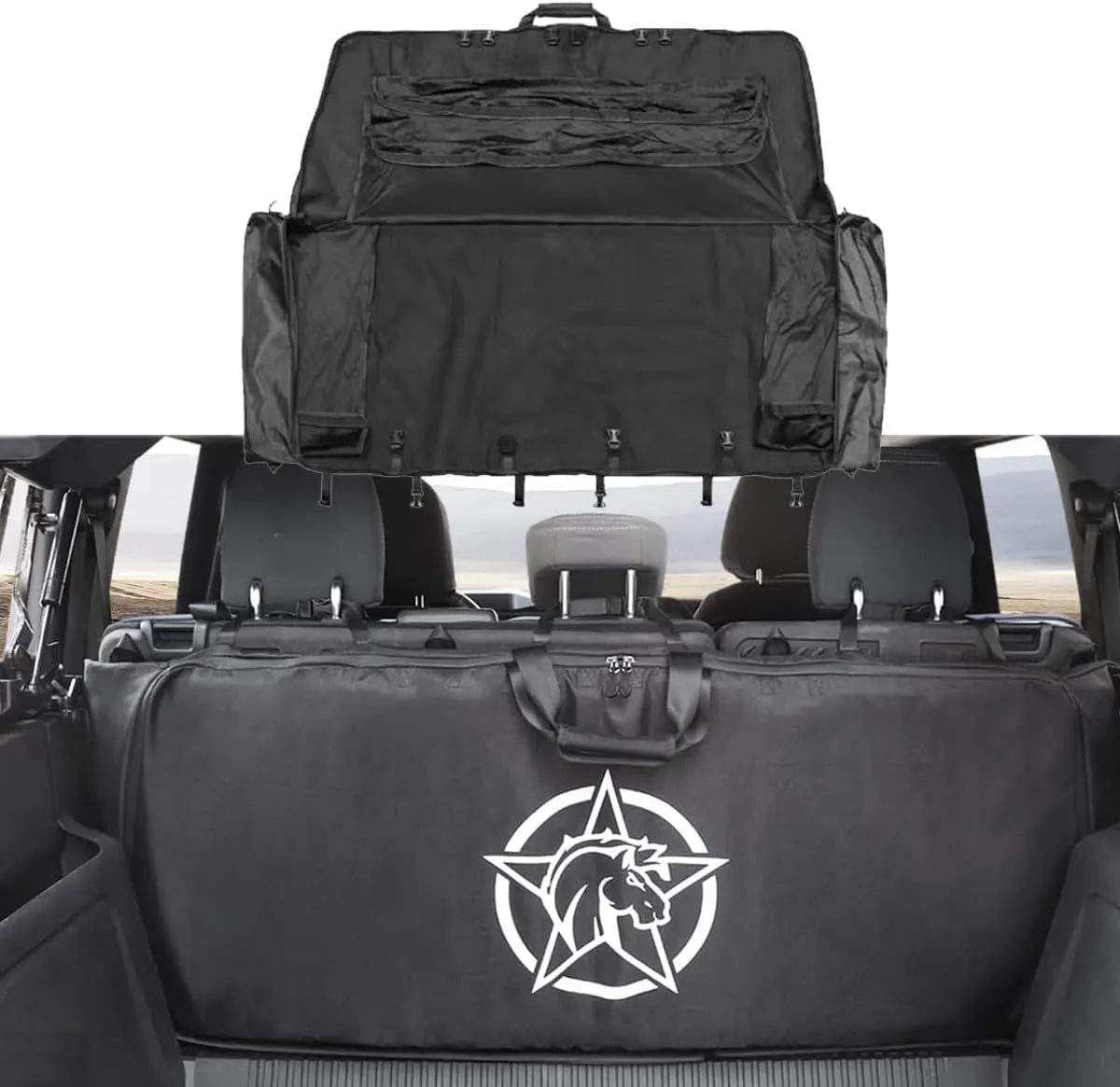 Soft Top Window Storage Bag, Multi-Layer Soft-Top Roof Window Organizer Protection Bags Prevent Soft Windows Scratching and Bending for Ford Bronco Offroad 4D 2021 2022 2023 2024