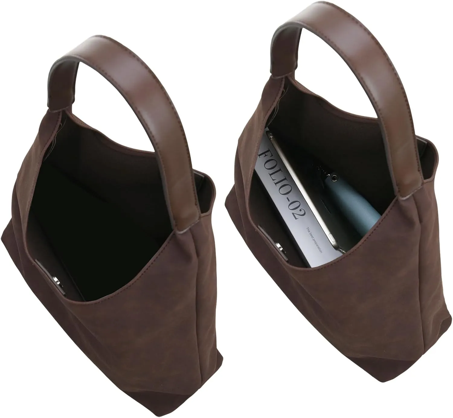 Sorexuber Suede Bag for Women Hobo Bag Soft Shoulder Purse Handle Handbag Large PU Handbag for Everyday Travel Durable Purse