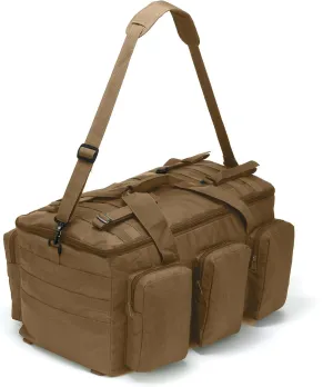 Sparklekle Military Duffel Bag 50L Gym Bag for Men Convertible Weekend Backpack for Sports Travel Camping (Tan)