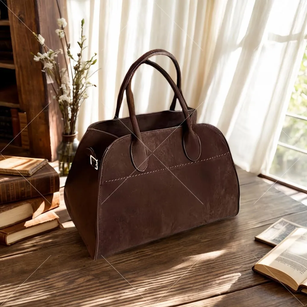 Suede & Faux Leather Tote Bags - Vintage Handbags for Women