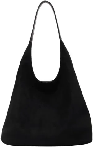 Suede Bag for Women Hobo Bag Slouchy Purse Fashionable Leather Shoulde Office Tote Handbag