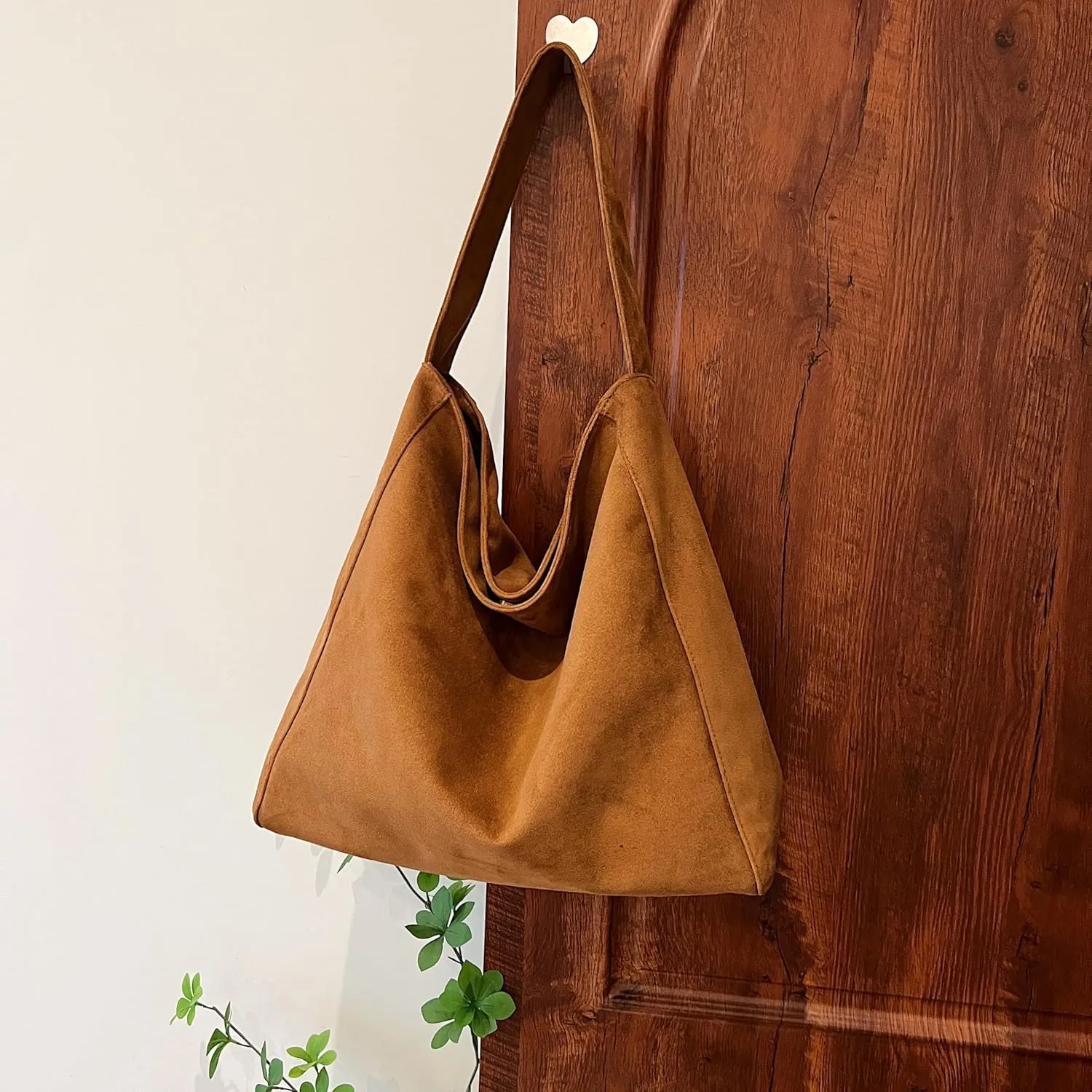 Suede Bag for Women, Suede Leather Handbags for Women, Large Capacity, Hobo Bag