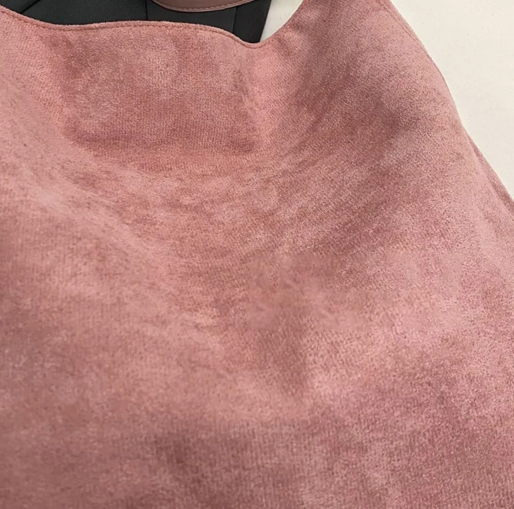 Suede Bags for Women Fashion Slouchy Shoulder Bag Retro Crescent Satchel Hobo Handbags College Work Tote Purses 2024