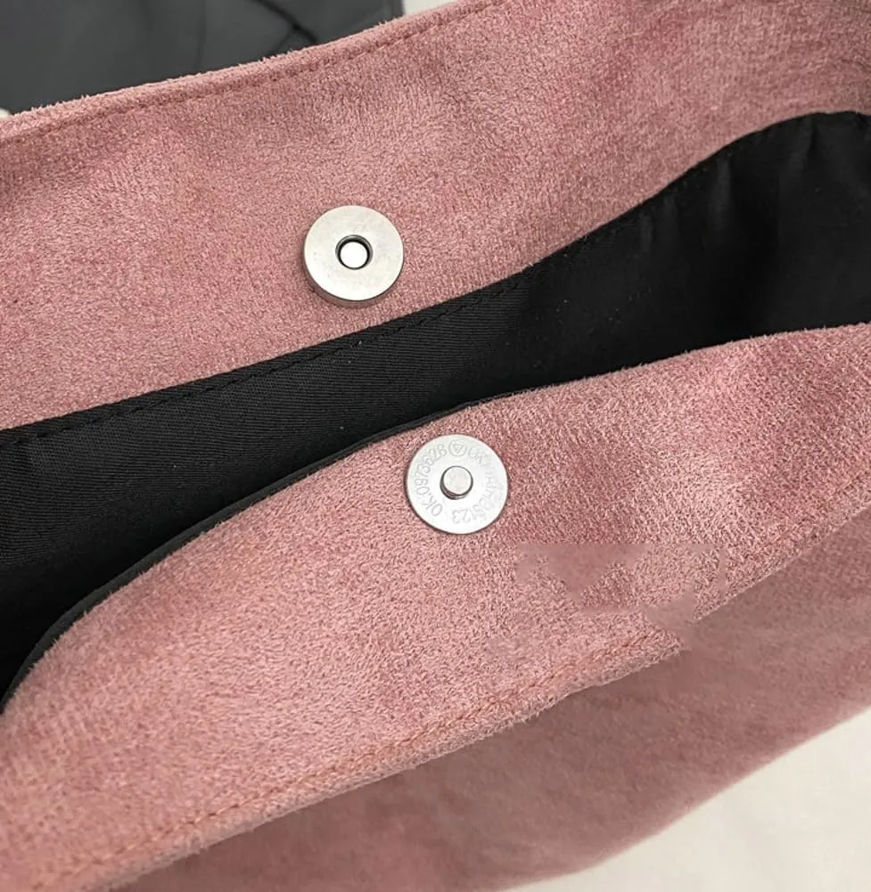 Suede Bags for Women Fashion Slouchy Shoulder Bag Retro Crescent Satchel Hobo Handbags College Work Tote Purses 2024