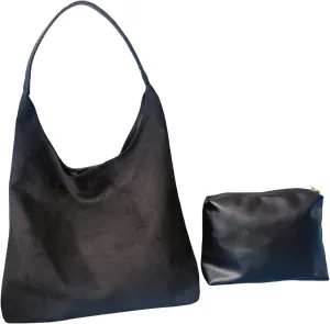 Suede Bags for Women Retro Tote Bag Suede Slouchy Bag Hobo Handbag Office Bags Tote Handbag-With Pu Leather Clutch Purse