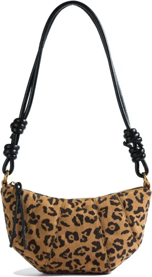 Suede Bags for Women Suede Purses Crescent Bag Crossbody Shoulder Bag Trendy Tote Handbags