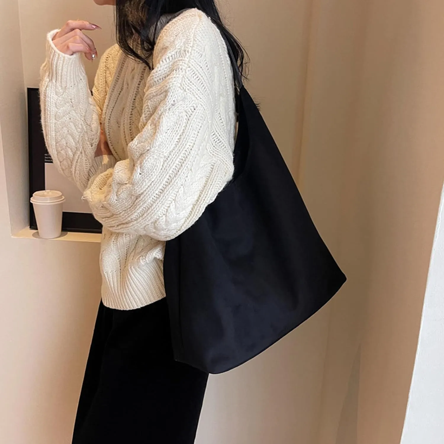Suede Bags for Women Trendy Brown Suede Purses Hobo Handbag Leather Crossbody Bags for Shopping Party
