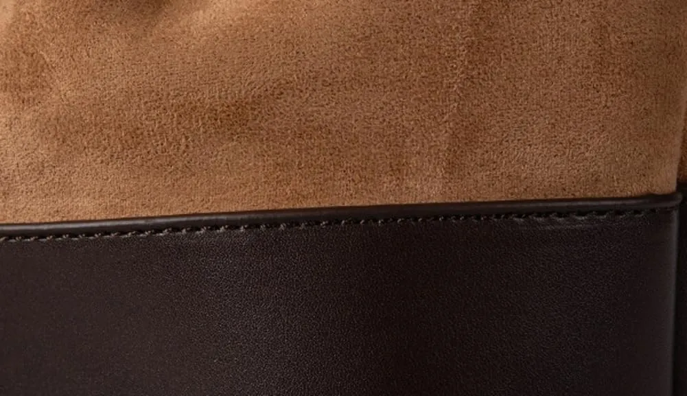 Suede Bucket Bag for Women 2025 Spring Fashion Matte Finish Shoulder Bag Crossbody Purse Work Casual Tote Handbag