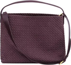 Suede Hobo Bag for Women Hand-Woven Bag Made of Suede Fabric Shoulder Bag Casual Tote Bag