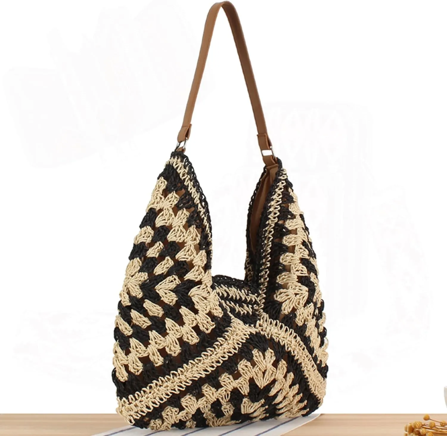 Suede purses for Women 2024 Slouchy Shoulder Bags Soft Leather hobo bag Brown Tote Handbag for Work Everyday