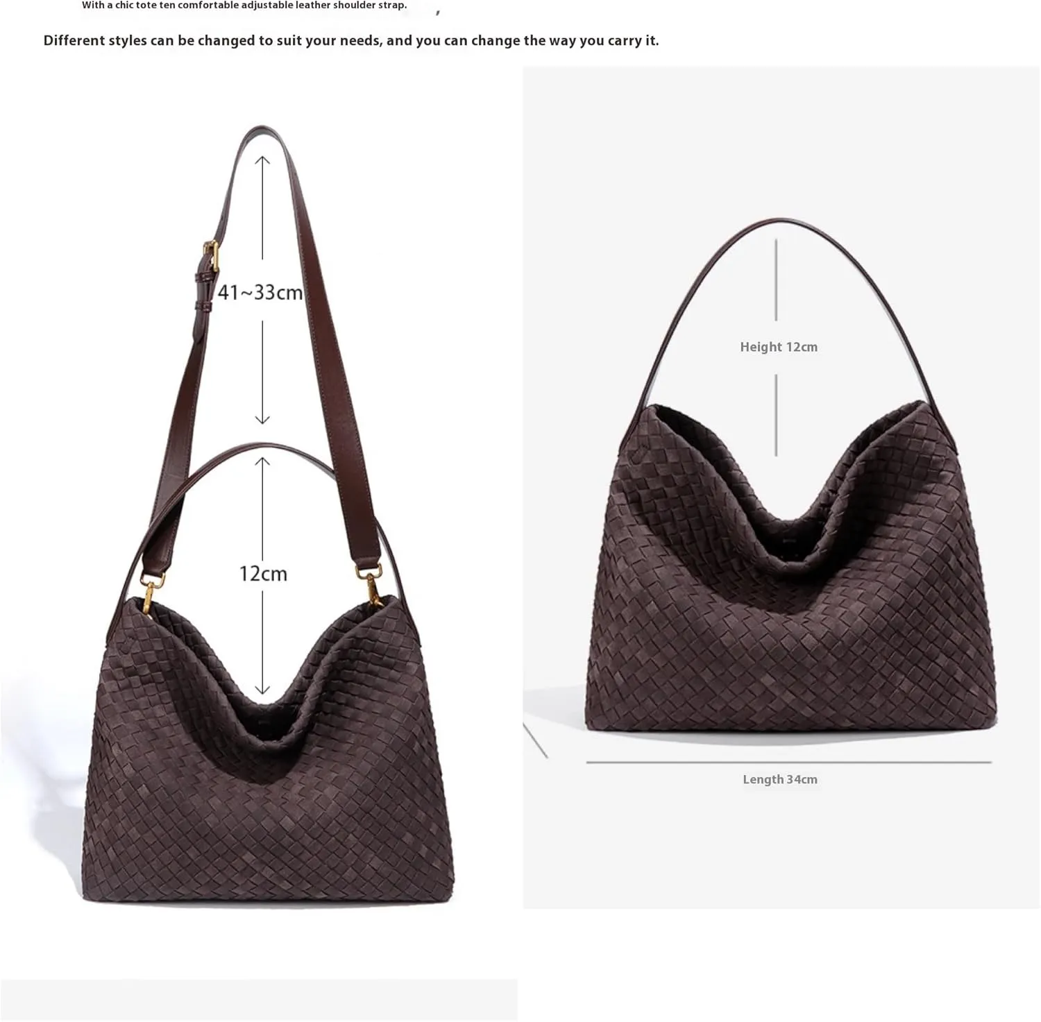 Suede Purses for Women Woven Leather Purse Hobo Bag Suede Bag Woven Tote Bag for Women Top Handle for Work Travel
